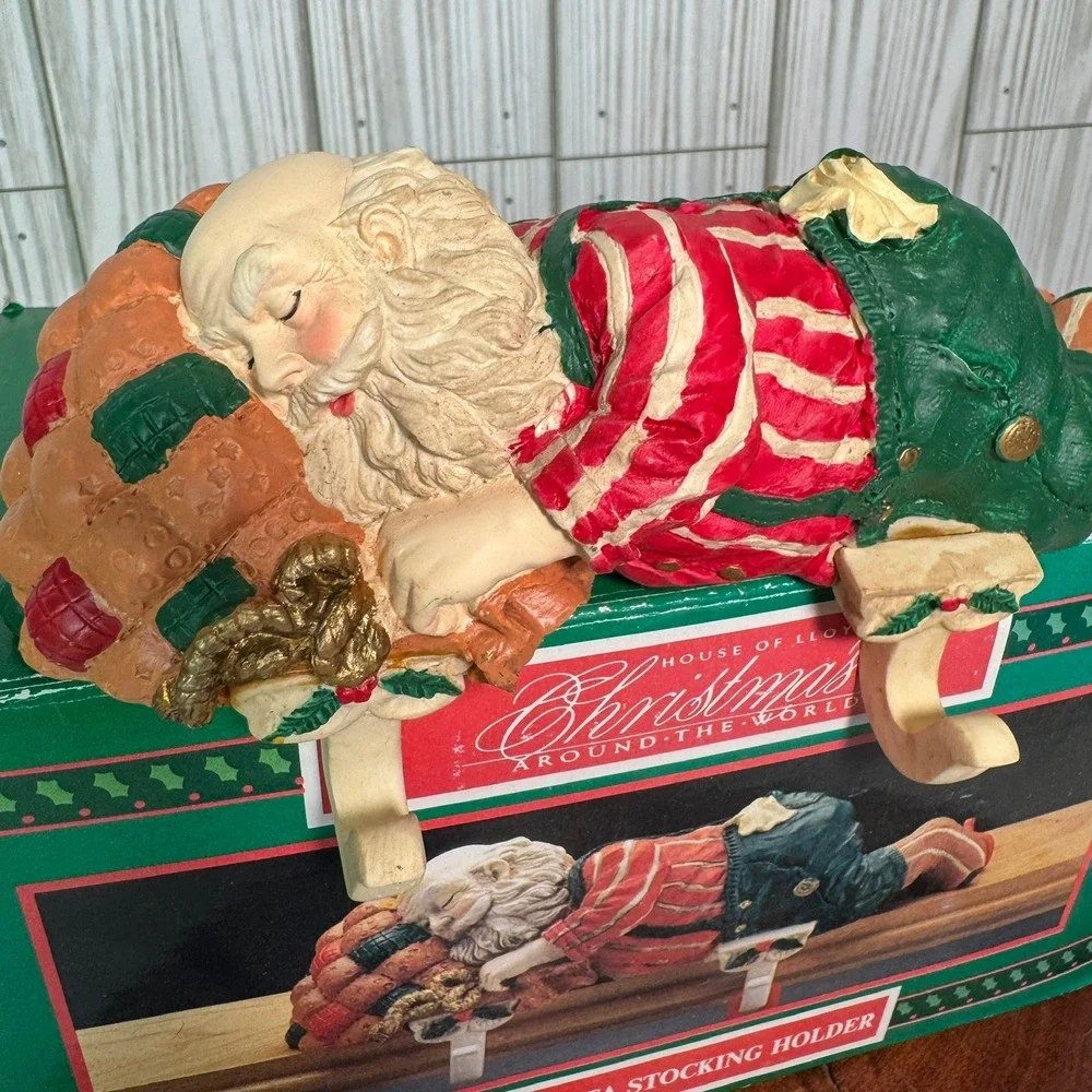 House of Lloyd Christmas Around the World Sleeping Santa‎ Stocking Holder 541920